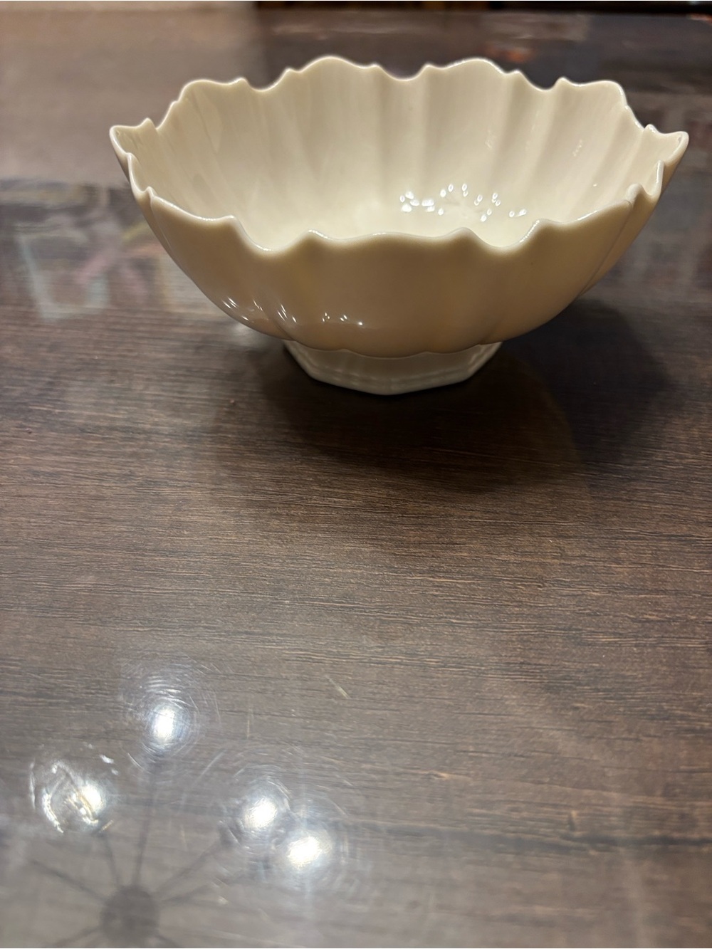Lenox Scalloped Cream Ceramic Bowl